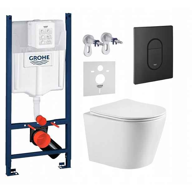 Grohe Rapid Sl s Wc mísou Imprese Tornado a tlačítkem černý mat Fresh
