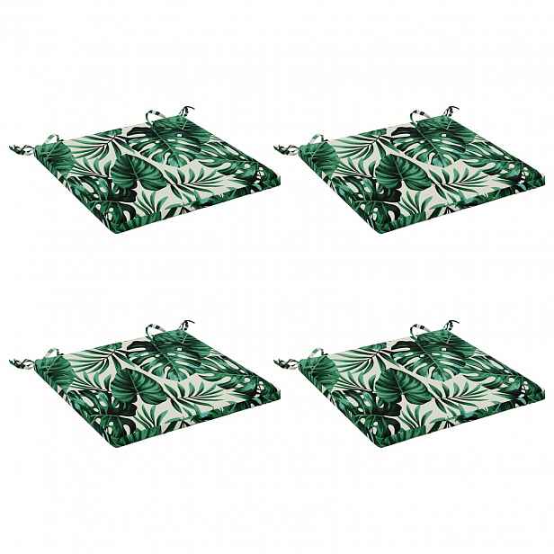 vidaXL Polstry ve 4 kusech SOEST 4 ks 100% polyester Vzor listů