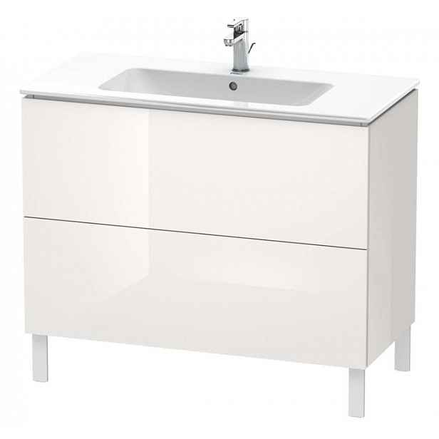 Duravit L-Cube - Umyvadlová skříňka 86x102x48 cm, 2 zásuvky, lesklá bílá LC662702222