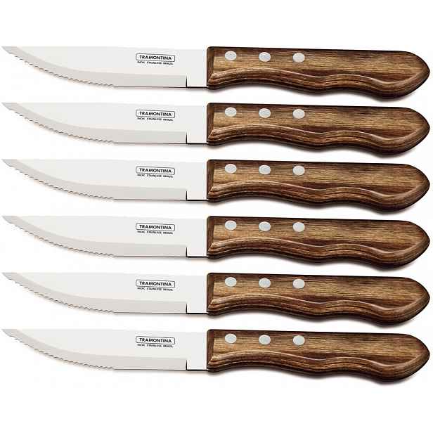 Tramontina 6 x Nože na steaky Bronzové Jumbo Polywood