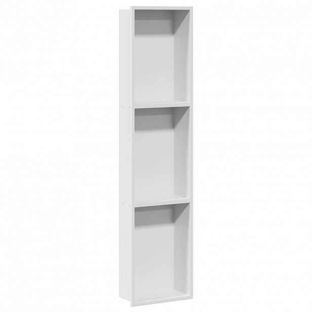 vidaXL Sprchový nik Bílá 90 x 20 x 9,5 cm Nerezová ocel