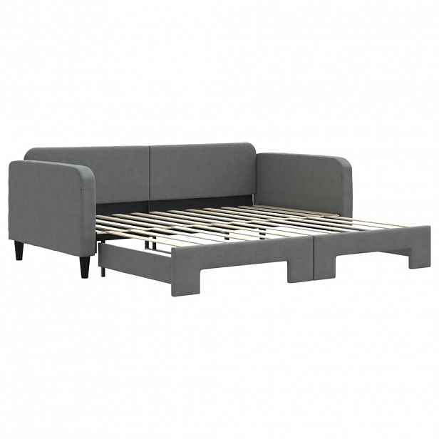 vidaXL Válenda s přistýlkou tmavě šedá 100 x 200 cm textil