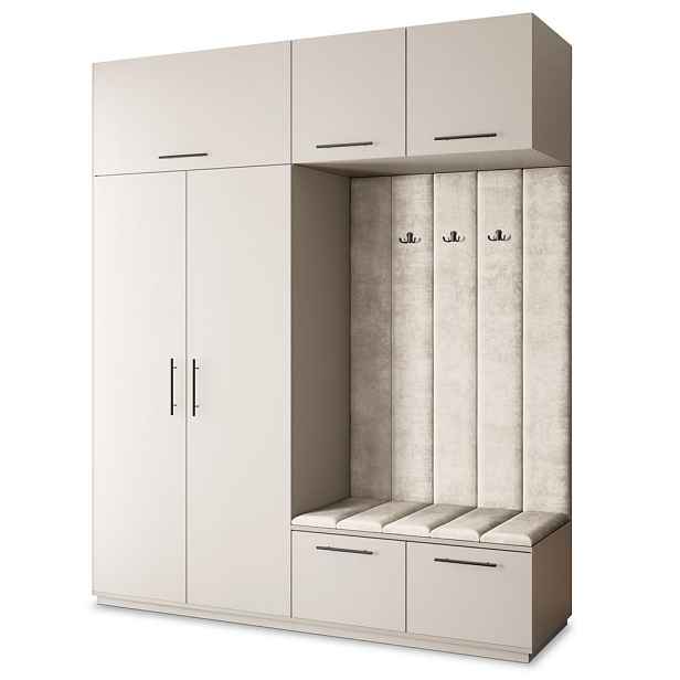 MASSENO MODERNÍ PŘEDSÍŇOVÁ SKŘÍŇ REMA, 200/240/60 cm, kašmírová