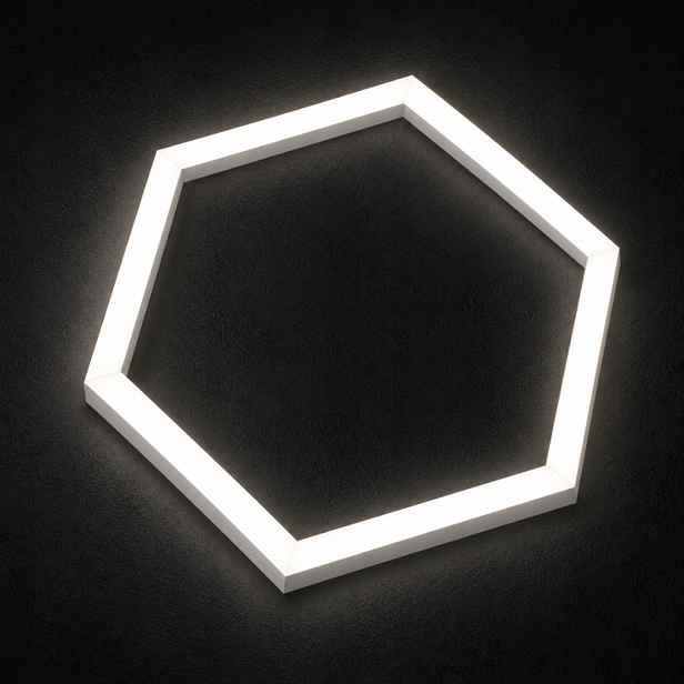 Led stropní osvětlení černé 42W HEX1 4000K 92x79 Cm silná dílna