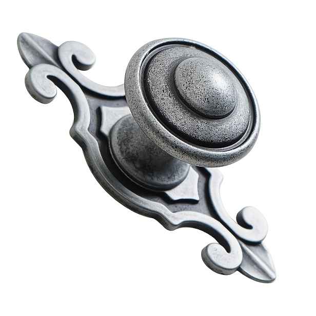 TEMU Košíky a knopky na zásuvky nábytku - Bronzová s květinovým designem, průměr 32 mm (včetně šroubů) Antické mosazné knopky, úchyty na nábytek,