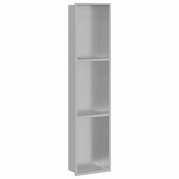 vidaXL Sprchový nik Stříbrná 90 x 20 x 9,5 cm Nerezová ocel