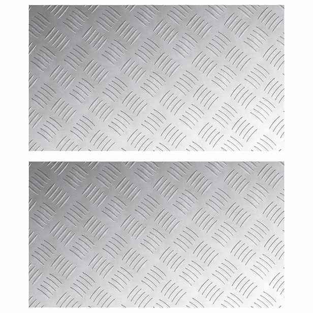 vidaXL Schodové nášlapy 2 ks 70 x 40 cm Stříbrná Hliník Obdélníkový