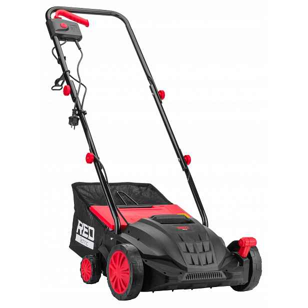 Aerátor elektrický vertikutátor 3v1 2400W koš 30L Red Technic 32 cm