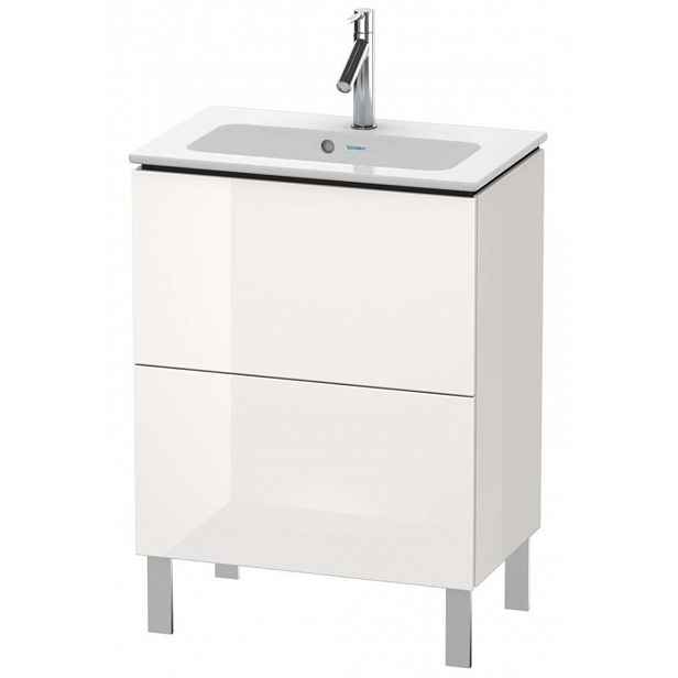 Duravit L-Cube - Umyvadlová skříňka Compact, 86x62x39 cm, 2 zásuvky, lesklá bílá LC667302222