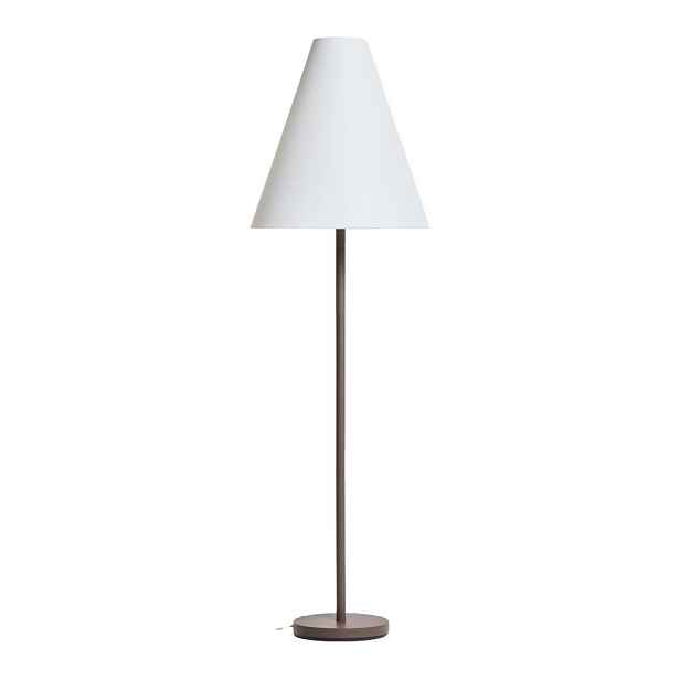 Hnědá stojací lampa s textilním stínidlem (výška 153 cm) Navat – Kave Home