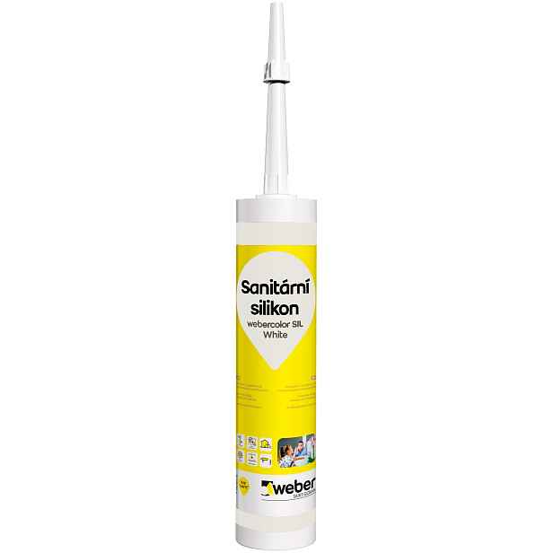 Tmel silikonový sanitární webercolor silikon 01 white 310 ml