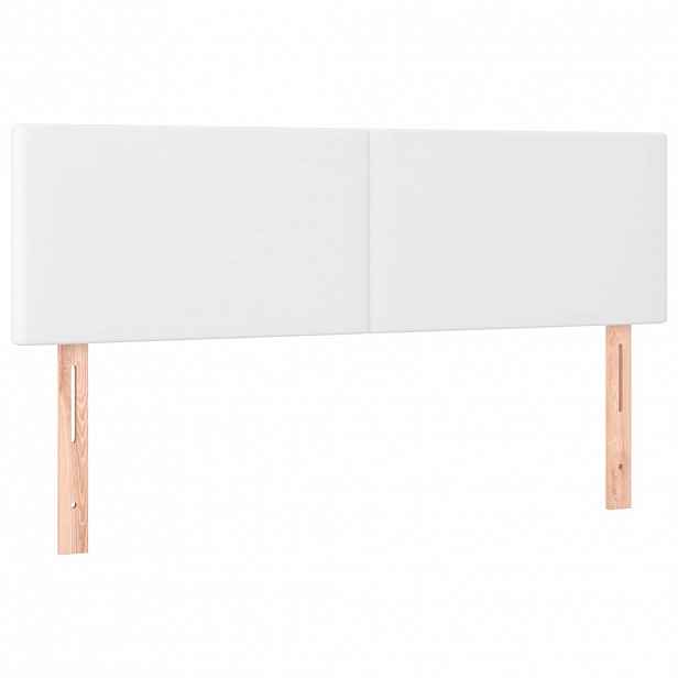 vidaXL Čela postele bílá 144x5x78/88 cm umělá kůže