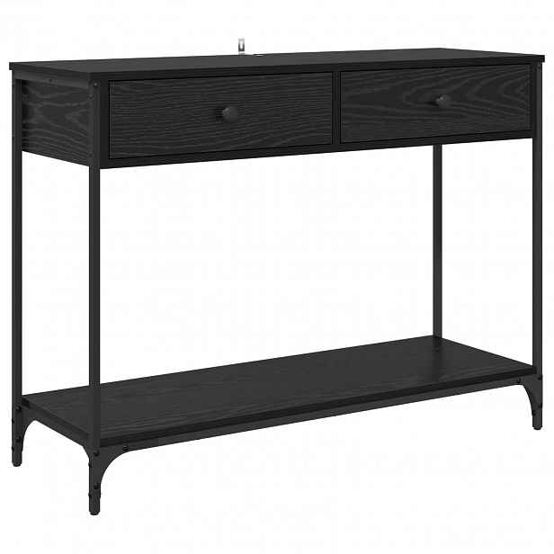 vidaXL Konzolový stolek Černý dub 100 x 34,5 x 75 cm Kompozitní dřevo
