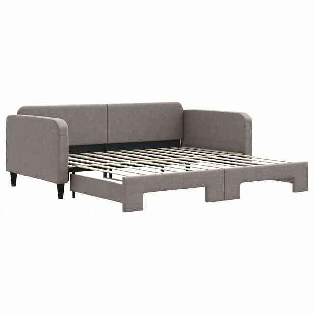 vidaXL Válenda s přistýlkou taupe 100 x 200 cm textil
