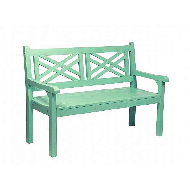 Dřevěná zahradní lavička, neo mint, 124 cm, FABLA