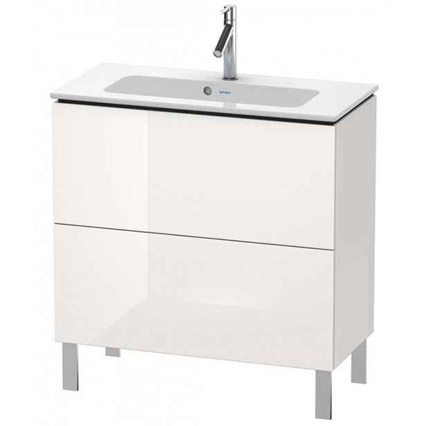 Duravit L-Cube - Umyvadlová skříňka Compact, 86x82x39 cm, 2 zásuvky, lesklá bílá LC667402222