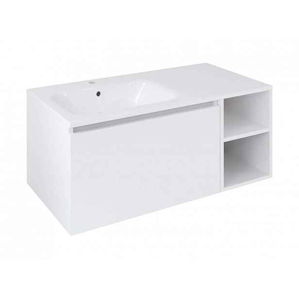 Sapho Lorea - Umyvadlová skříňka 100x46x52 cm, 1x zásuvka, levá, matná bílá LE070-3131-L-11