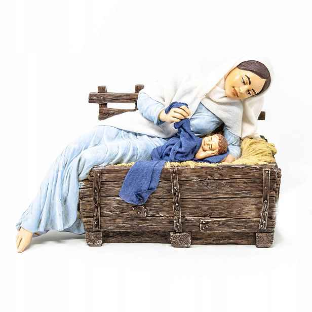 Włoska Pohyblivá Figurka Do Betlému „marie S Ježíšem“ Pro Postavy O Výšce 30 CM