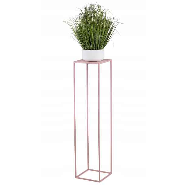 Půvabný růžový držák na květináč, kovový stojan na květiny, rostliny, vysoký loft, 100 cm