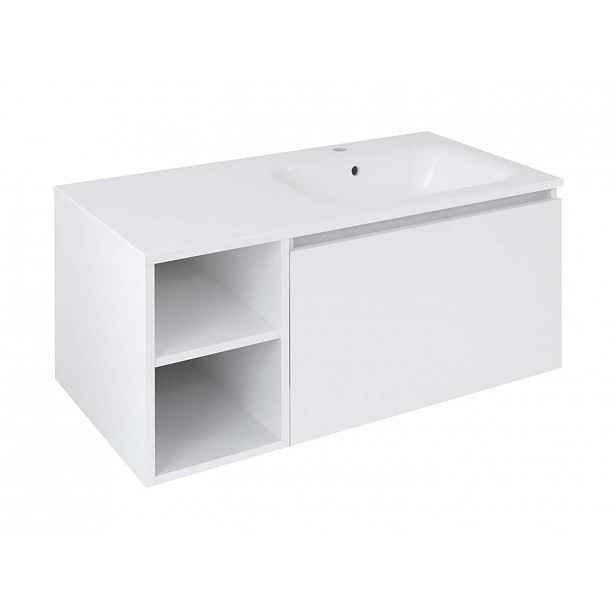 Sapho Lorea - Umyvadlová skříňka 100x46x52 cm, 1x zásuvka, pravá, matná bílá LE070-3131-R-11