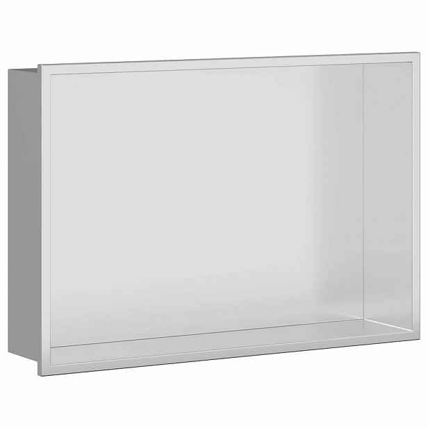 vidaXL Sprchový nik Stříbrná 45 x 30 x 9,5 cm Nerezová ocel