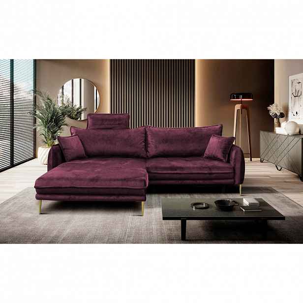 MID.YOU ROHOVÁ SEDAČKA, textil, vínově červená
