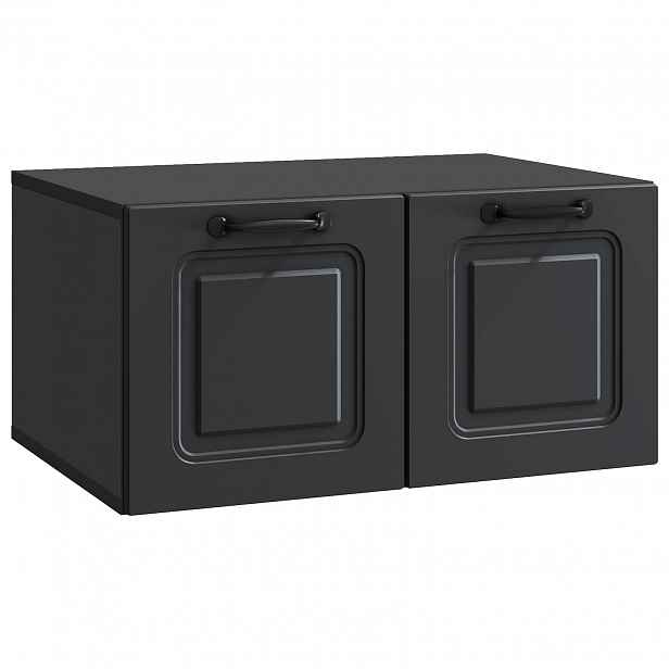 vidaXL Nástěnná TV skříň Černá 59,5 x 41 x 30 cm Kompozitní dřevo