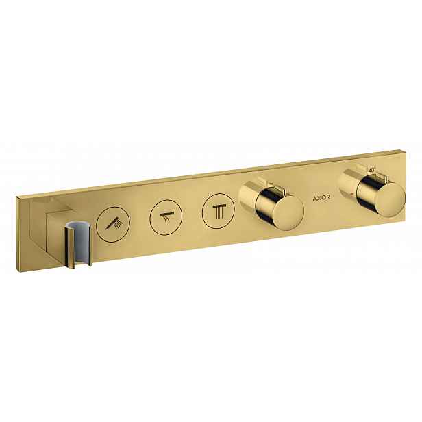 Axor ShowerSolutions - Termostatická baterie pod omítku, pro 3 spotřebiče, leštěný vzhled zlata 18356990