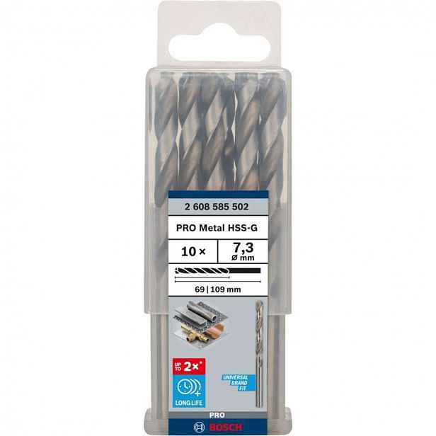 Bosch - Sada vrtáků do kovu, 7,3x109 mm, 10 ks 2608585502