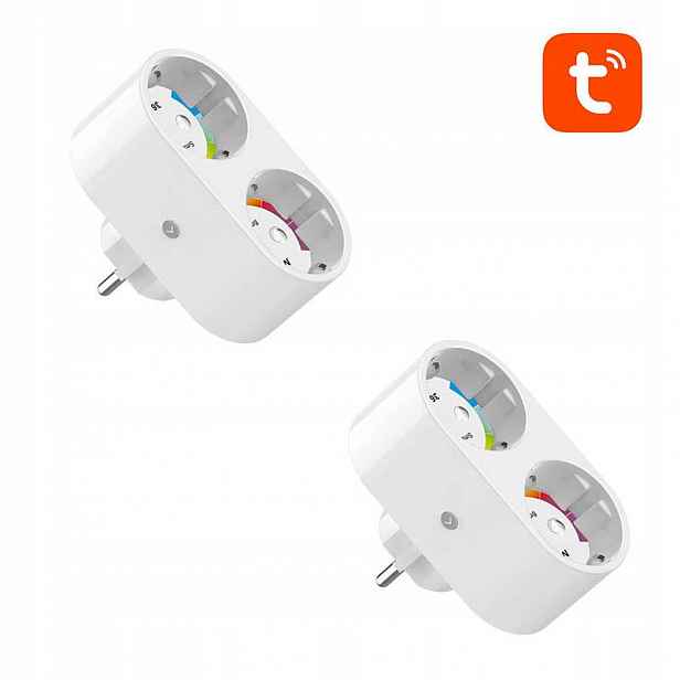 Gosund SP211 Dvojitá Wi-Fi zásuvka 3680W 16A Tuya Měření energie 2 kusy