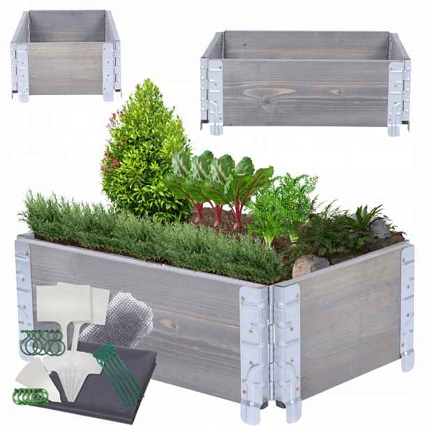 Vyvýšený kaskádovitý záhon s regulací pařeniště bylinkový záhon impregnace 20x60x40