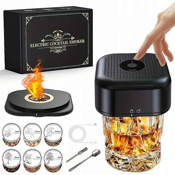 Sada Na Uzení Whisky Smoker Elektrický Dřevěný dárek pro něj