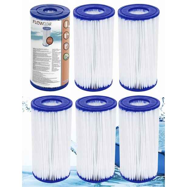 6X Filtry Čerpadla Bazén Filtrační vložka Bestway III 58012