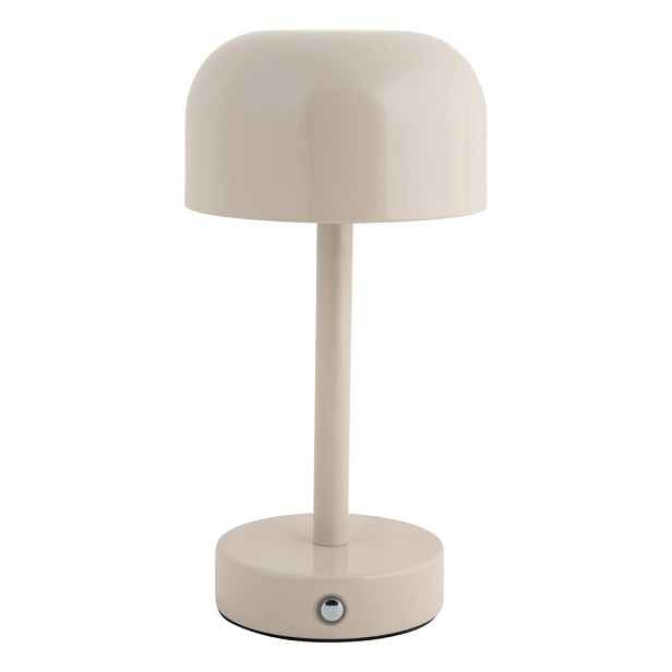 Krémová LED stolní lampa s kovovým stínidlem (výška 24,5 cm) James – Leitmotiv