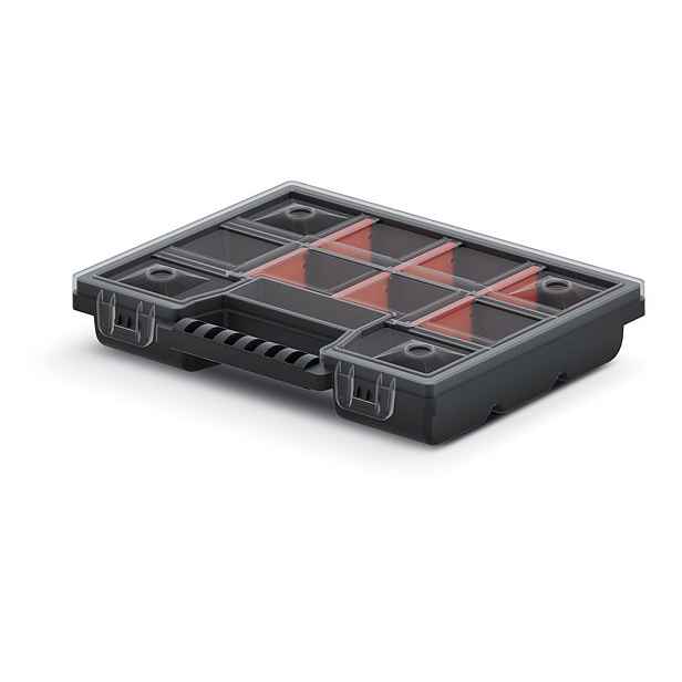 Prosperplast Organizér ZERGO 19,5 x 15,5 x 3,5 cm černo-červený