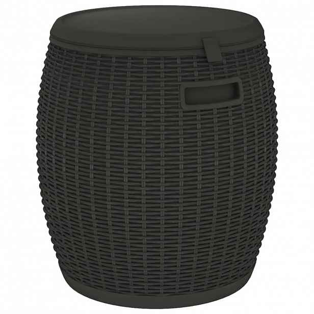 vidaXL Zahradní úložný box 4 v 1 černý polypropylen