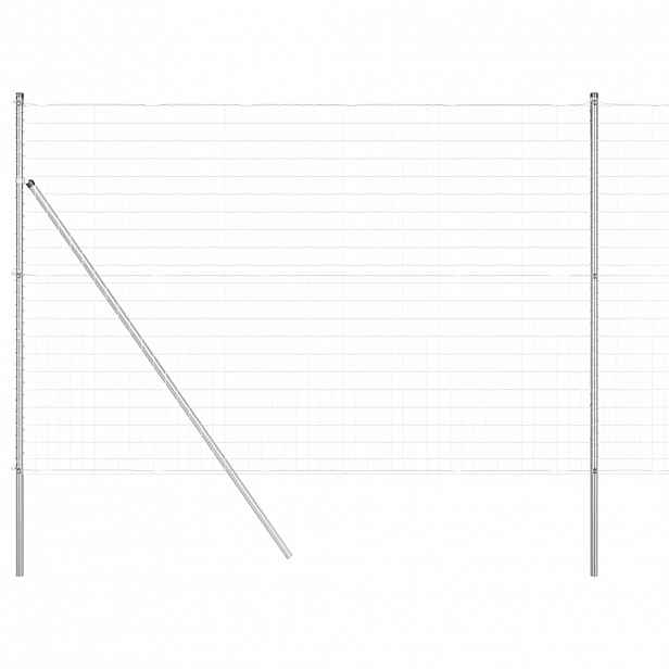 vidaXL Fixační zemní stojan pro Euro oplocení 10 x 1,5 m Stříbrná