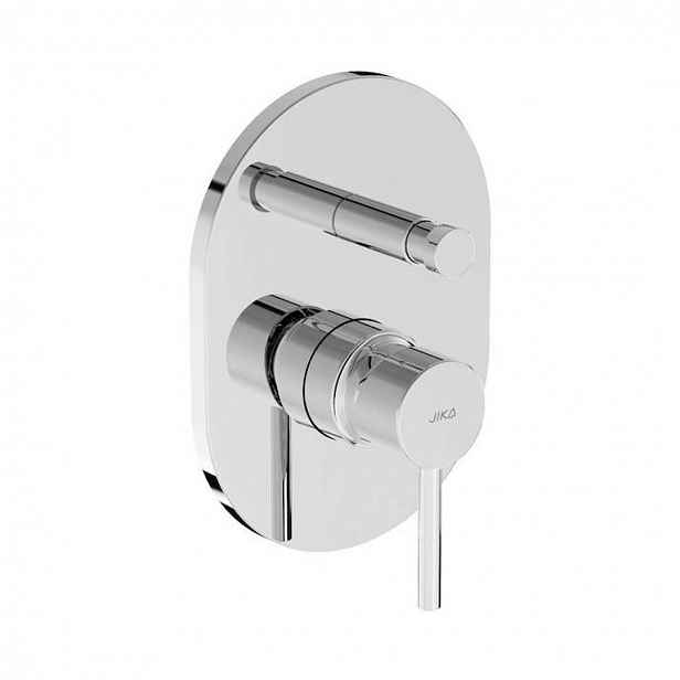 Jika Mio Style - Baterie pod omítku pro 2 spotřebiče, s tělesem, chrom H3212F60040001