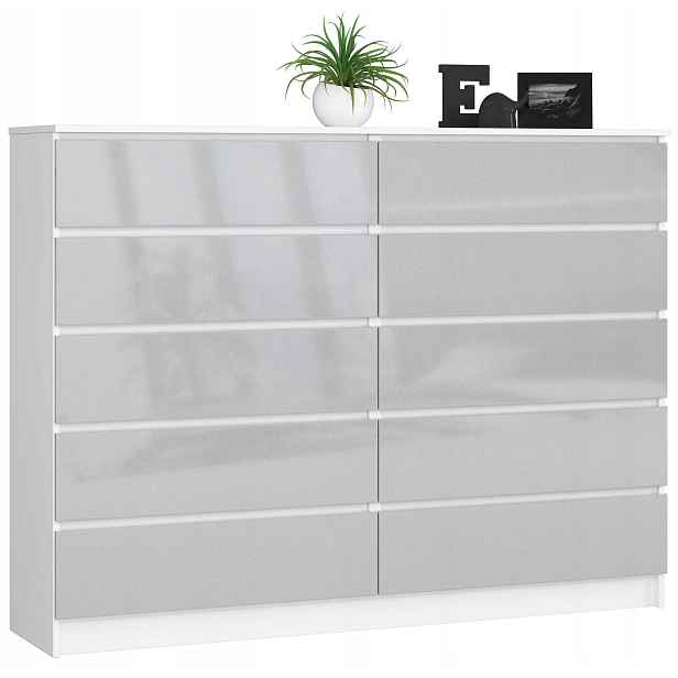Komoda K160 10SZ Clp Pk Metalik Połysk Akd