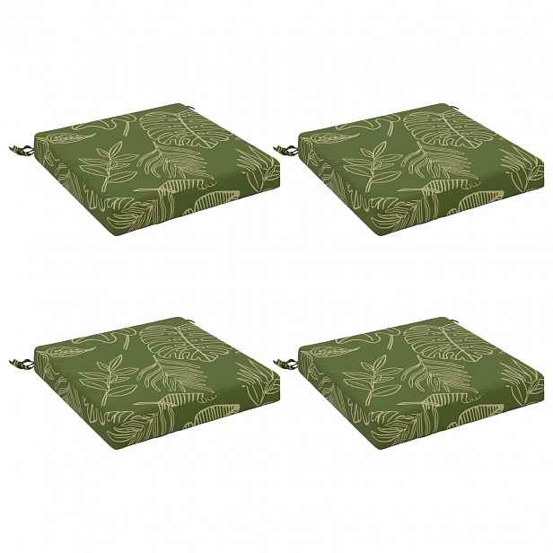 vidaXL Polstry ve 4 kusech SOEST 4 ks 100% polyester Listový design
