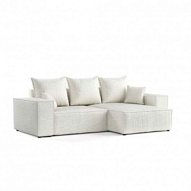 AltaBeds ROHOVÁ SEDAČKA SENSO, textil, Světle béžová