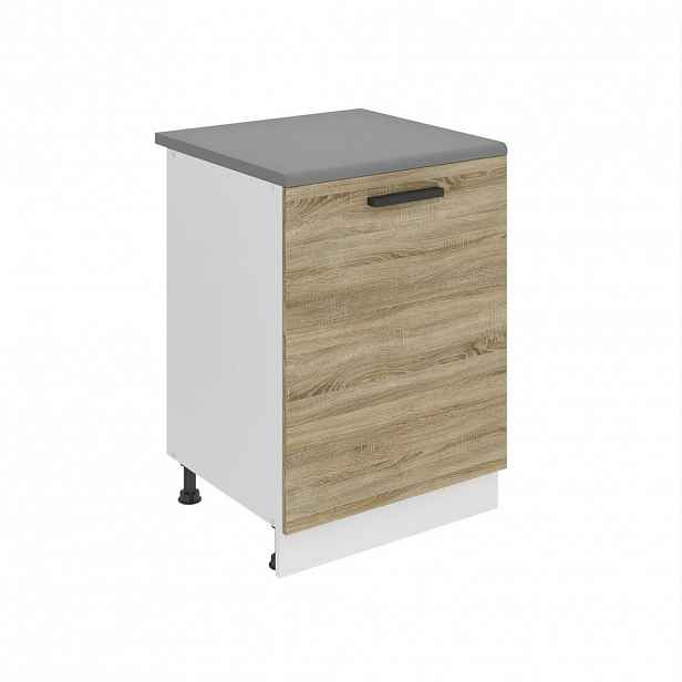 B BELINI GROUP KUCHYŇSKÁ SPODNÍ SKŘÍŇKA 60 cm SD, s pracovní deskou, s 1 dvířky, Dub Sonoma