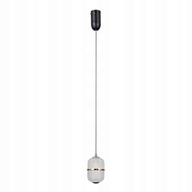 Italux Alani Led závěsná lampa 6W černá zlatá, minimalistická, IP20