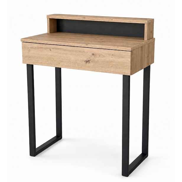 Toaletní Stolek Lena 75 Plus Dub Artisan Kov Černý U 75 CM