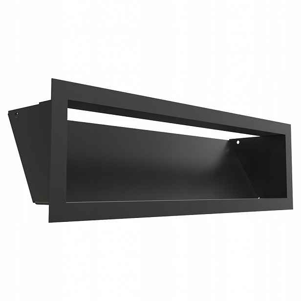Ventilační Mřížka Krbová Luft 12X40 cm 45° Kovová Černá Do Krbu