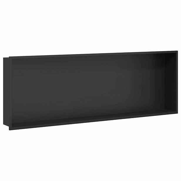 vidaXL Sprchový nik Černá 90 x 30 x 9,5 cm Nerezová ocel