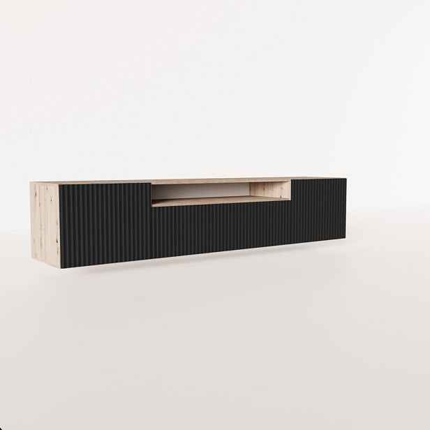 MASSENO ZÁVĚSNÝ TV STOLEK VAREN, 200/41/40 cm, dub Artisan