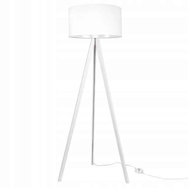 Stojací Lampa Podlahová Bílá Trojnožka S Stínítkem Do Ložnice Obývacího Pokoje Boho Pl