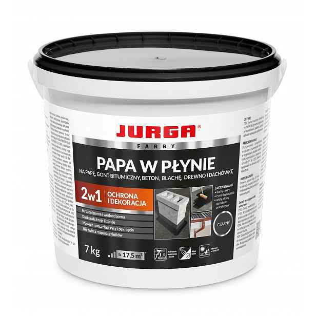 Jurga voděodolná Tekutá lepenka 7 kg Černá