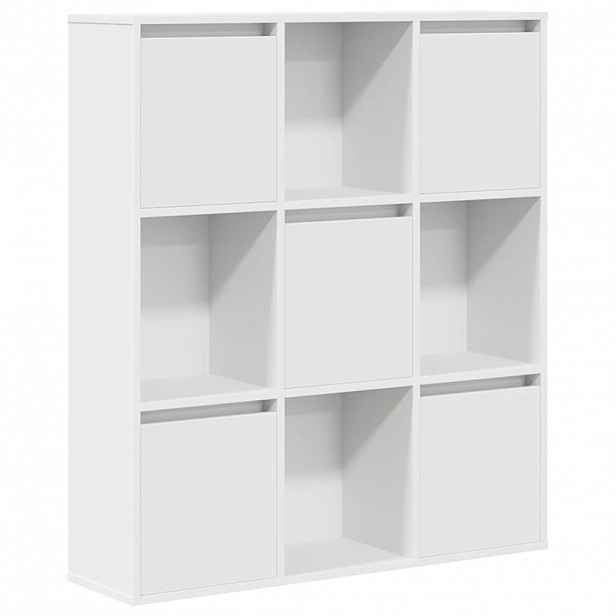 vidaXL Knihovna bílá 89x24x101,5 cm kompozitní dřevo